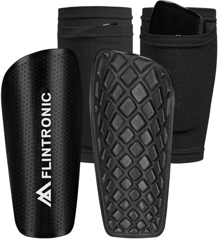 Flintronic Schienbeinschoner Kinder Fußball, Schienbeinschoner Fussball mit Anti-Rutsch Ärmel, Fussball Schienbeinschoner, Shin Guard Für Jungen und Mädchen, Bietet Starke Dämpfung und Schutz