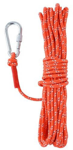 LZ.MZXU 6mm 10M Floating Rope, Multifunction Rope Anchor Mooring Boat Marine Kayak Canoe Tow Throw Line for Camping Tent Swimming Boat Hiking (Orange)