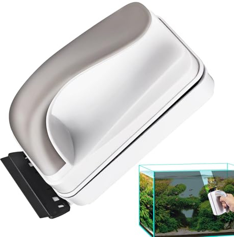 Qkbuza Nettoyeur Magnétique pour Aquarium - Racloir Anti-Algues Double Face pour Aquarium,Brosse De Nettoyage Anti-Rayures pour Maison Bureau Appartement