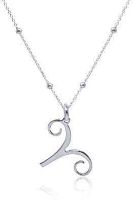 WANDA PLATA Collana Ariete Segno Zodiacale Donna Argento 925 Ciondolo Segno Zodiacale Ariete con Catena 45 cm+5 cm, Collana Oroscopo Costellazione S