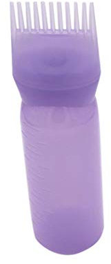 120ml Flacon Applicateur Teinture Des Cheveux Avec Graded Brosse Racine Peigne Applicateur Bouteille Peigne Salon Coloration -1pc Violet