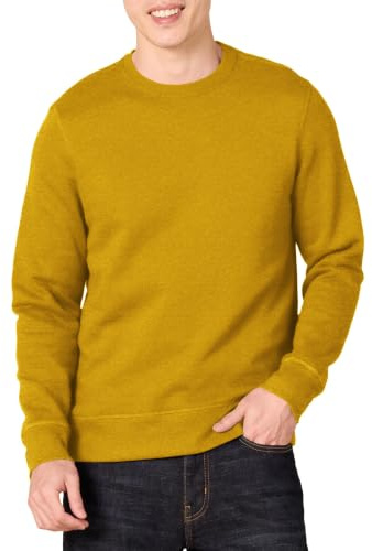 Amazon Essentials Sudadera de Forro Polar con Cuello Redondo (Disponible en Tallas Grandes y Largos Especiales) Hombre, Dorado, XL