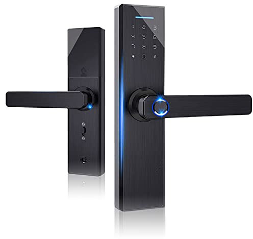 Serratura Smart, Serratura Intelligente Senza Chiavi Con Impronte Digitali E Touchscreen, Smart Lock 4 in 1 per la Sicurezza Domestica, Serratura Impronta Digitale Porta Blindata