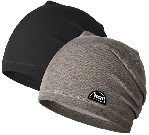 MCTi Slouchy Beanie for Men Women, Winter Warm Stretchy Skull Cap Hat Lightweight for Running Cycling