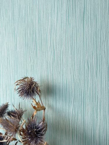 NEWROOM Tapete Grün Vliestapete Einfarbig - Unitapete Uni Salbeigrün Streifen Struktur Modern Streifentapete inkl. Tapezier-Ratgeber