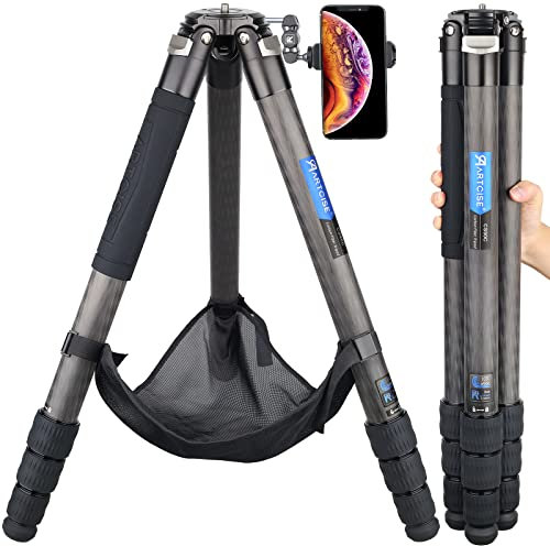 ARTCISE Kohlefaser-Kamerastativ Einbeinstativ 40MM Rohrdurchmesser Heavy Duty Reisestativ Einbeinstativ für Heavy Duty Kamera, Video-Camcorder, Max. Belastung 88lb/40kg (CS90C)