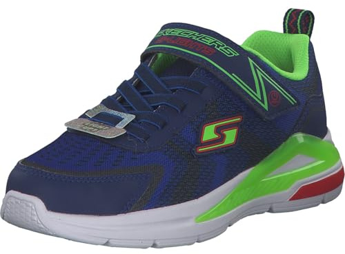 Skechers Tri-namics Sportskor för barn och ungdomar, Navy Textile Lime Red Trim, 34 EU