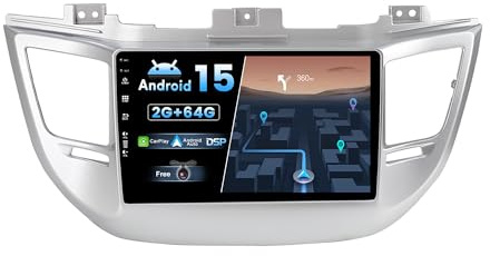 BXLIYER Android 15 IPS Autoradio pour Hyundai Tucson (2014-2018) - 2G+64G - sans Fil Carplay + Android Auto - Caméra arrière GRATUITES - 2 Din 9 Pouce - Dab Volant WLAN 4G Fast-Boot Split-Screen DSP