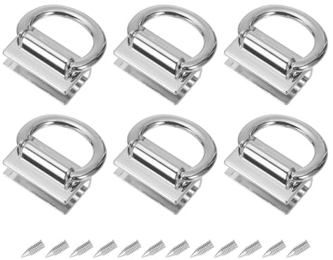 QUARKZMAN Connettore per Borsa in Metallo con Ring D, 6 pz 28mm Fibbia per Appendere Borsa, Portachiavi Lanyard (Tono Argento)