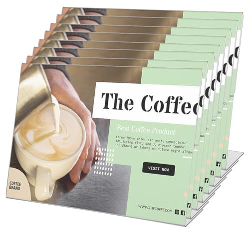 JMIATRY 8 Stück Acryl Aufsteller Din A5 Tischaufsteller Schräg, L Ständer Acryl Tischaufsteller A5 Aufsteller Plexiglas für Thekenaufsteller, Restaurant, Büro, Werbeaufsteller, Shop