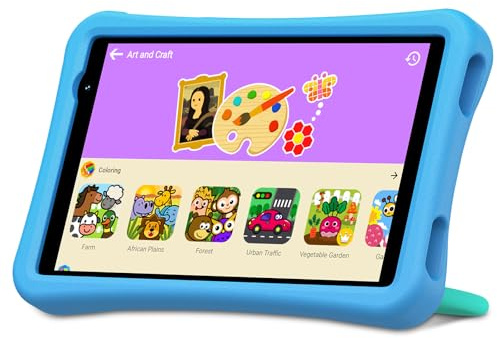 UMIDIGI Tablet, 8 inch Android 14 Tablets for Kids, 7(3+4) GB+32GB/TF 1TB, Toddler Tablet with Kids Case, WiFi 6, Parental Control, 5000mAh, Shockproof Case, Kids App Pre-Installed