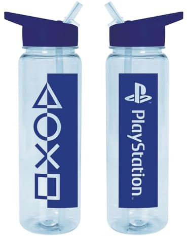 Pyramid International Playstation Trinkflasche (PS Logo Design) 700ml Kunststoff-Wasserflasche für Gamer - offizielles Lizenzprodukt, Blau und Schwarz
