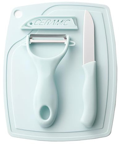 XIWJLWO Set di coltelli per verdure da 3 pezzi, coltelli in ceramica, perfetti per tagliare verdure, frutta e altri alimenti