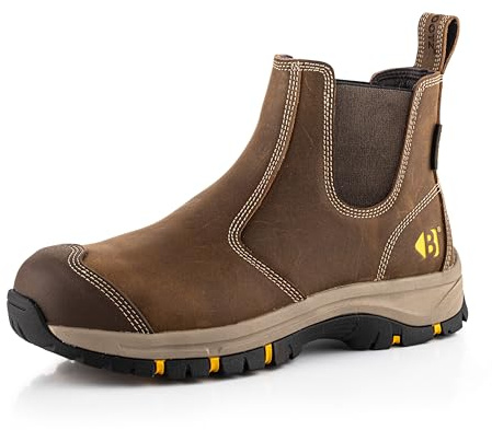 Buckbootz WIZARDZ WIZD2 DEALER SAFETY BOOT (Brown, UK Footwear Size System, Adult, Men, Numeric, Medium, 10)