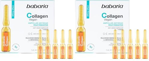 Babaria - Antimanchas Facial En Ampollas Con Colageno | Hidratante Facial 5 Unidades De 2ml | Serum Antiedad Y Serum Antimanchas Con Colageno | Reduce Las Arrugas Con Efecto Lifting (Paquete de 2)