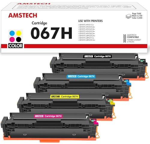 067H 067 Toner Set Kompatible für Canon 067H 067 i-SENSYS MF657Cdw MF655Cdw MF651Cw LBP631Cw LBP633Cdw LBP632Cdw MF653Cdw MF654Cdw MF656Cdw (Schwarz Cyan Gelb Magenta, 4er-Pack)