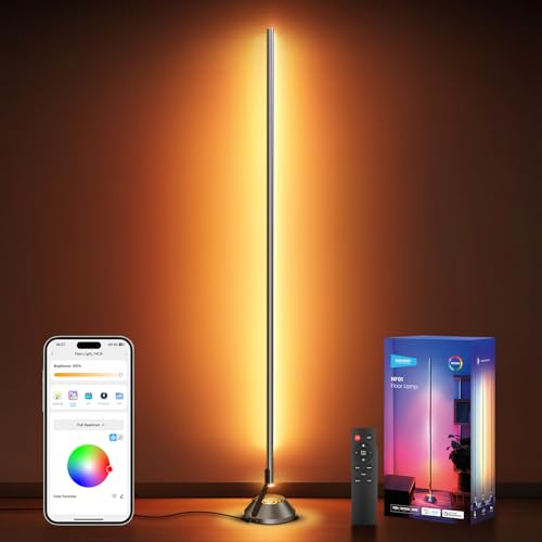 NEEWER NF01 Smart RGB IC W Floor Lamp, 1500lm LED Standing Corner Light | Compatible with Alexa Google, APP Control/AI DIY/Music Sync/16M Colors, Ambience Lighting, Bedroom Living Room Home Decor