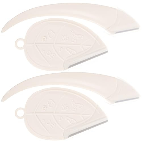 HOMSFOU Set de 4 Maquinillas de Afeitar Faciales para Mujeres, Afeitadoras de Cejas Curvadas en Forma de Luna y Hoja, Compactas y Portátiles para Depilar Cejas y Cuidado Facial en Viaje