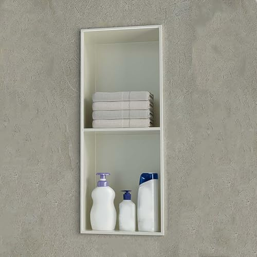 Estante de pared empotrado para ducha de nicho de baño, estante de almacenamiento