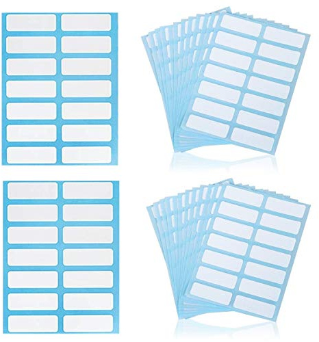 Pack of 672 Sticky Label, 13 x 38 mm File Folder Labels Adhesive Name Label Filing Envelopes Tags