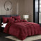 Omela Warm Fleece Winter Bettwäsche 220x240 Burgunderrot Cashmere Touch Plüsch Bettbezug mit Kopfkissenbezug 80x80 cm 3 Teilig Flauschig Coral Fleece Microfaser Winterbettwäsche Set Reißverschluss