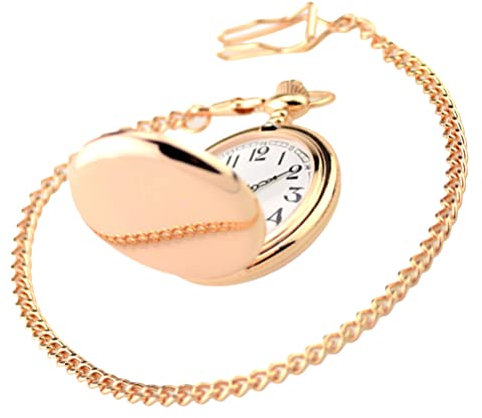 iplusmile Krankenschwesteruhr Brosche Betrachten Taschenuhr Vintage mit Kette Unisex Retro Arabische Ziffern Quarz Uhr Gl?nzend Kettenuhr Umh?ngeuhr für Geburtstag Jahrestag Weihnachten