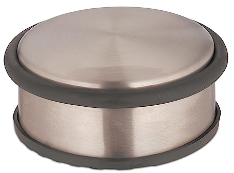Relaxdays Fermaporta in Acciaio Inossidabile, HxD: 4 x 10 cm, Door Stopper, Blocca Porte Pesante e Antiscivolo, Bronzo