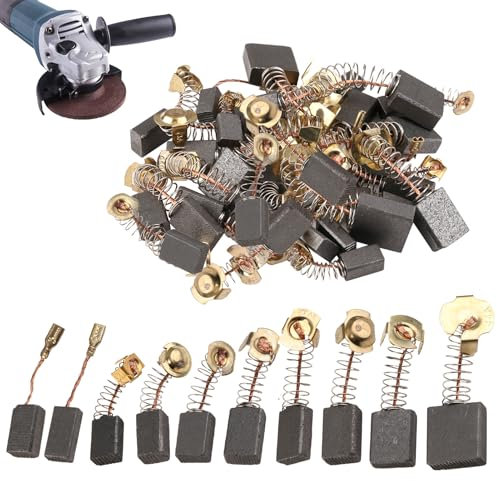 Lot de 30 Balais Charbon Moteur Electrique Universel pour Outils à Percussion, Scies Circulaires, Meuleuses d'Angle - Remplacement de Brosses de Carbone pour une Performance Optimale (10 Tailles)