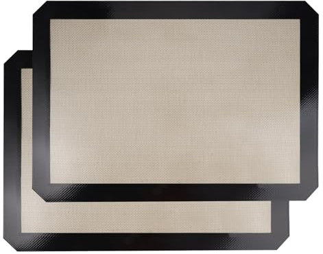 2 Piezas Tapete Silicona Horno,42 x 29.5 cm Tapete de Silicona Antiadherente,Base de Silicona para Horno,Tapete de Silicona para Hornear,Tapete Horno Silicona,Reutilizable Tapete de Silicona
