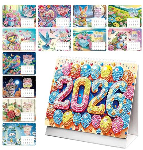 Calendrier 2026 | Art Bureau Calendrier 2026 | Planificateur Mensuel Accessoires De Bureau Pour Enseignants, Étudiants, Salle De Classe | Anniversaire Noël École Bibliothèque Organisation