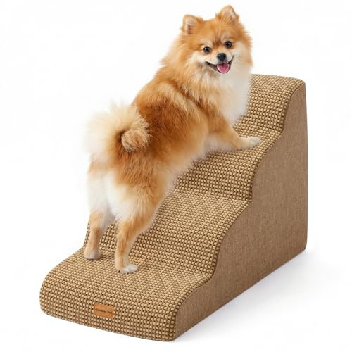 Gardner Pet Escalera para Perros Grade 47cm Alto,4 Escalones-Marrón
