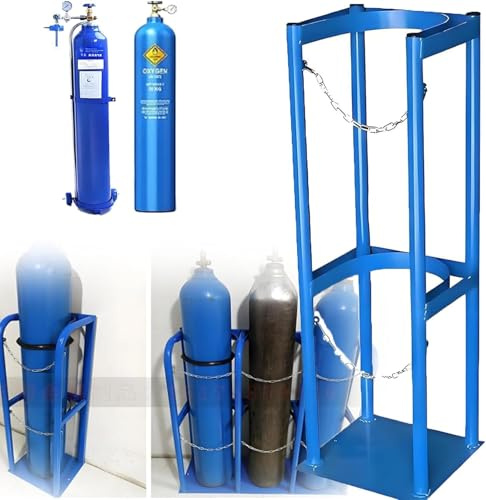 Porte-bouteilles de gaz fixe robuste pour réservoir d'oxygène, stockage sécurisé avec chaîne, pour atelier ou laboratoire