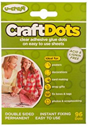 U-Craft Glue Adhesive Dots 96 per pack 10mm permanent extra strength 201050