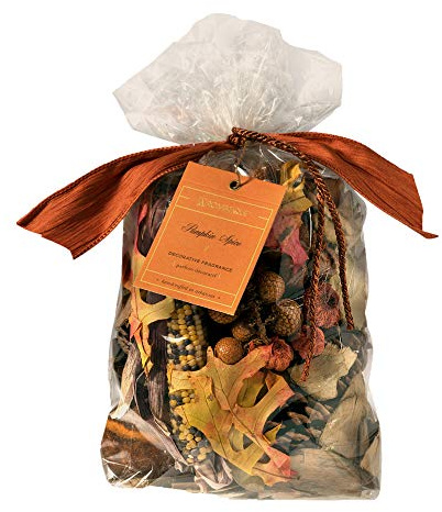 Aromatique Pumpkin Spice Potpourri Bag 11oz - Decorative Home Fragrance, Perfect Fall Decoration Long Lasting Room Air Freshener Deodorizer Sachet Botanicals or Catchall Bowl Filler Decor Centerpiece