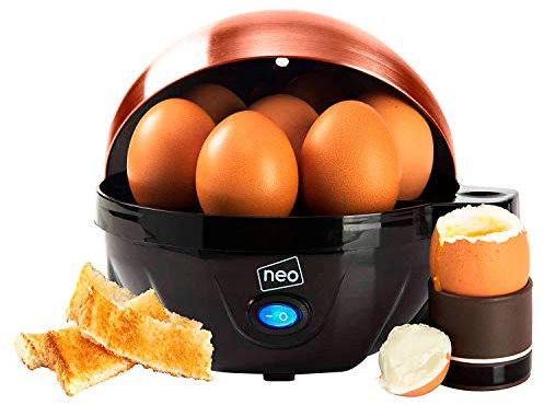 Neo 3 in 1 Durable Kitchen Electric Egg Cooker, Boiler, Poacher Poached Boiled & Omelette Maker Machine Steamer with Timer (Black and Copper)