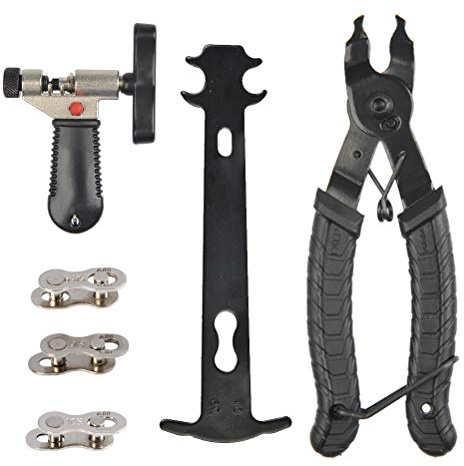 Strumento di Riparazione per Biciclette 9 in 1, Strumento per Catena della Bicicletta Kit di Strumenti per la Riparazione della Catena della Bicicletta Professionale Pinze per Maglie per Biciclette