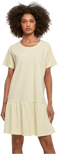 URBAN CLASSICS Vestido Casual De Verano Para Mujer, Vestido De Cintura Alta De Algodón, Mangas Cortas, Tallas XS - 5Xl
