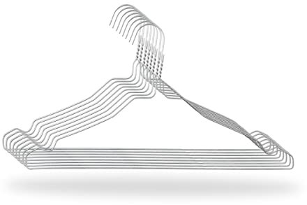 15er-Pack Kleiderbügel aus Edelstahl, rutschfest und robust, mit Doppel-Design, ideal zum Aufhängen und Organisieren Ihrer Kleidung und Accessoires, 41 cm ROTHAR O