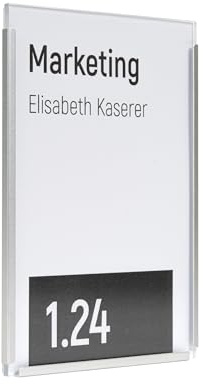 SCHILDER Systeme - ALU.3K Türschilder/Büroschilder in 5 Farben - 5er Pack – A6 bis A3 - Einfache Selbstbeschriftung – Klebemontage (105 x 105 mm, Weiß)