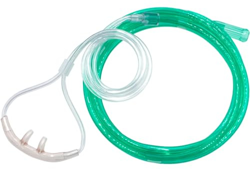 14Ft Salter Style High Flow Adult Oxygen Nasal Cannula with Safe 3-Channel Design, Standard Connector #16SOFT-HF-14