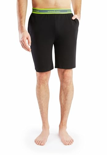 Slopes&Town herr Pyjamas botten Bamboo Lounge Shorts Svart