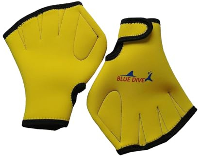 harayaa Guantes de Natación, Guantes de Natación Palmeados, Guantes de Buceo Y Snorkel para Niños Y Adultos, Amarillo