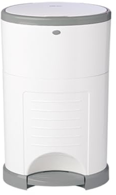 Diaper Dekor EKO Classic Diaper Pail, White | ONLY Eco-Friendly Diaper Pail Made with 70% Recycled Materials | Hands-Free: Step–Drop–Done | Cost-Effective Refill System