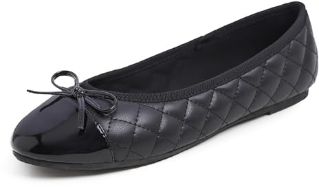 FEVERSOLE Dam fluga mode klänning slip-on skor rund tå balett platt