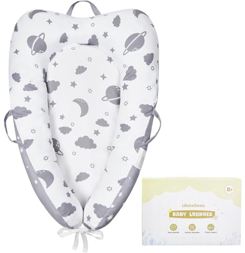 Lilian&Gema Baby Nest Pod for Newborn, Baby Lounger for 0-12 Months Boys Girls, Adjustable Baby Sleep Nest, Baby Essentials for Newborn, Baby Gifts