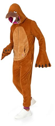 OppoSuits Erwachsene Einteiliger Pyjamas - Tier-Strampler - Walross Onesie - Braun