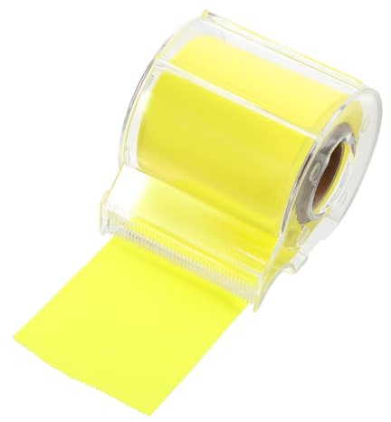 Veemoon Rotolo di Note Adesive Autoadesive Multifunzione Giallo, Materiale Carta e Abs, Facile da Rimuovere e Riutilizzabile per Uso Ufficio e Casa
