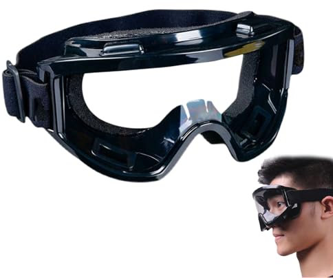 Safety Gogg-les | Tac-tical Dustproof Safety Gogg-les | Anti-Fog Full-Vision Gogg-les For Glasses Wearers - For Construction Sites, Laboratories, Workshops, Scratch-Resistant