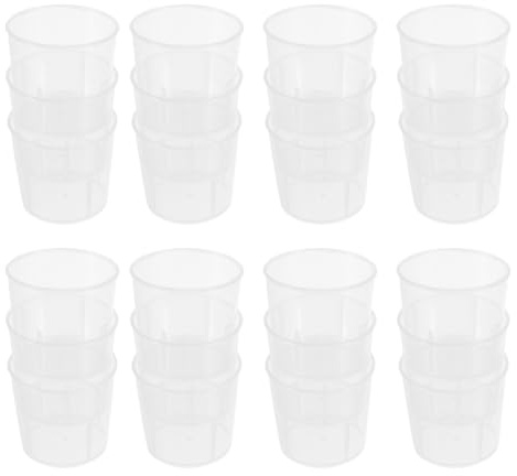 ERINGOGO 100 Piezas Tazas Medidoras Reutilizables con Escala Transparente para Alimentación de Reptiles y Medición Precisa