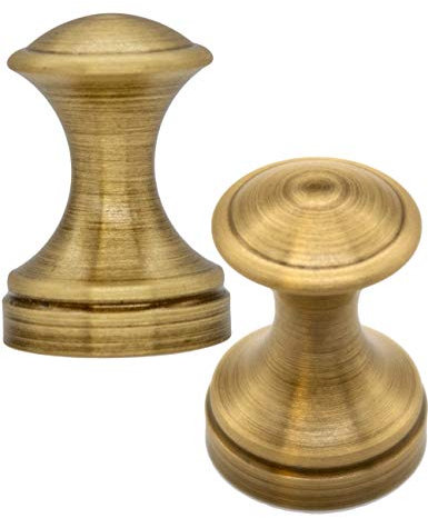 Fuxxer 2x Messing Handtuch-Haken, Massive Wand-Haken, Klassisches Design, 39x27 mm, Bronze